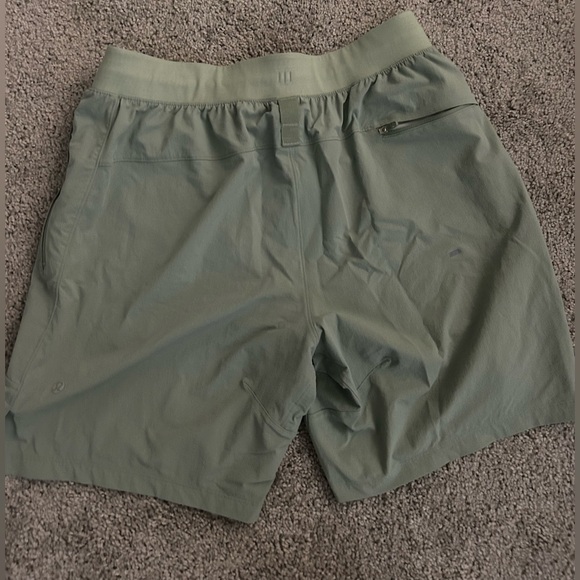 Lululemon License to Train Medium Light Green Shorts - Picture 2 of 4